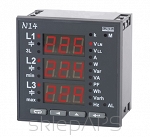 Analyser N14 of  3-phase  network parameters, current input I 5A(X/5), voltage input   u 3x57,7/100 V, DIgital output  RS485, relay output