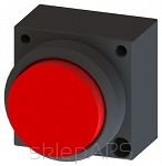 3SB3, 22 MM, Sticking out button, plastic, w/o joins, with a grip, red, round - 3SB3000-0BA21