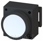 3SB3, 22 MM, flat lighten button, w/o autoreversion, plastic, w/o socket, w/o lightbulb, lockout release by re-push, with bracket for 3 elements with a grip, white, round - 3SB3001-0DA61