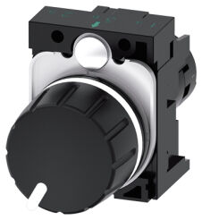 SIRIUS ACT, POTENCJOMETR, 22 MM, CZARNY, 1K OHM, Z UCHWYTEM, PRZYŁ. ŚRUB. - 3SU1200-2PQ10-1AA0