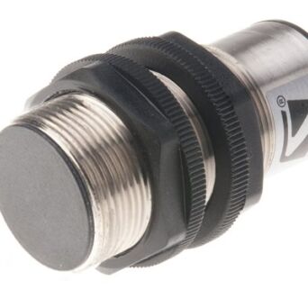 The inductive sensor , S=15mm, M30, brass, built-in, NPN, NC, cable 2m, 10-30VDC, L=77mm