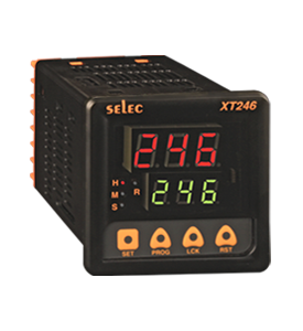 A multifunctional clock, delayed switch on / delayed switch off, cycling, 1 setpoint valuminium framee, 85...270V AC/DC, 72x72mm - XT246-CU