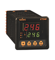 A multifunctional clock, delayed switch on / delayed switch off, cycling, 1 setpoint valuminium framee, 85...270V AC/DC, 72x72mm - XT246-CU