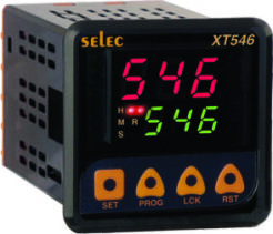 A multifunctional clock, delayed switch on / delayed switch off, cycling, 1 setpoint valuminium framee 85...270V AC/DC, 48x48mm - XT546-CU