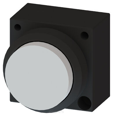 3SB3, 22 MM, Sticking out button, plastic, w/o joins, with a grip, white, round - 3SB3000-0BA61