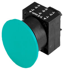 3SB3, 22 MM, push/pull button 40 MM, w/o autoreversion, plastic, lockout release by pull , with a grip, red, round - 3SB3000-1CA21