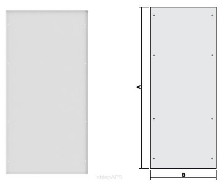 szafa CQE, Panel tylny 1600x600 mm. Ral 7035 - R5CRE1660