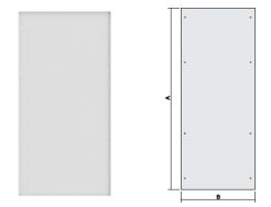 szafa CQE, Panel tylny 1600x600 mm. Ral 7035 - R5CRE1660