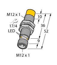 INductive proximity sensor NI8-M12-AP6X-H1141, M12, detection zone 8 mm, PNP NO - 4611310