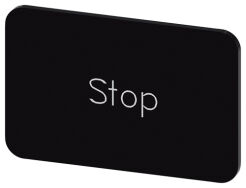 SIRIUS ACT, ETYKIETA WKŁADANA LUB SAMOPRZYLEPNA, 17.5 X 27MM, CZARNA, STOP - 3SU1900-0AD16-0DS0