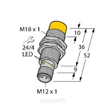 Czujnik indukcyjny z rozszerzonym zakresem detekcji NI14-M18-AN6X-H1141 - 4611410