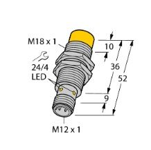 Inductive sensor With increased switching distance NI14-M18-AN6X-H1141  - 4611410