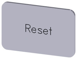 SIRIUS ACT, ETYKIETA WKŁADANA LUB SAMOPRZYLEPNA, 17.5 X 27MM, SREBRNA, CZARNE LITERY, Z NAPISEM: RESET - 3SU1900-0AD81-0DU0