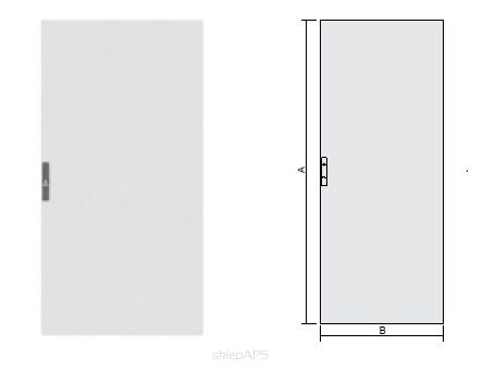 szafa CQE, Drzwiczki pełne 1600x600 mm. Ral 7035 - R5CPE1660