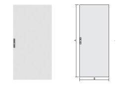 szafa CQE, Drzwiczki pełne 1600x600 mm. Ral 7035 - R5CPE1660