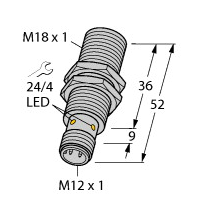 Czujnik indukcyjny Bi8-M18-AP6X-H1141, strefa działania 8 mm, PNP NO - 46150