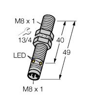 Inductive proximity sensor Bi2-EG08-AP6X-V1131, diameter M8, detection zone 2mm, PNP NO - 4602050