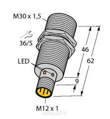 Czujnik indukcyjny Bi15-M30-AP6X-H1141, strefa działania 15 mm, 
wyjście PNP NO - 
numer katalogowy 46185